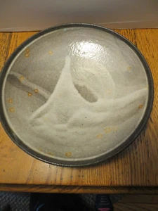 Estate Mid Century Modern Plate Hand Made Artist Japanese? 11" round 18 or 81 - Picture 1 of 6