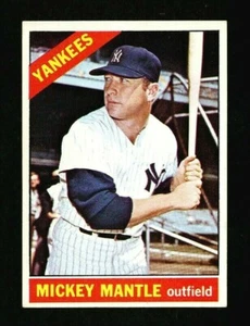 Mickey Mantle 1966 Topps #50 bonito centrado impresión perfecta HQ - Imagen 1 de 2