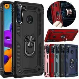 For Samsung Galaxy A22 A01 Shockproof  Magnetic With Ring Kickstand Case Cover - Picture 1 of 11