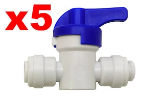 Finerfilters Rubinetto Valvola di Spegnimento, 1/4" Pushfit per Unità Filtro Acqua Potabile - Foto 1 di 3