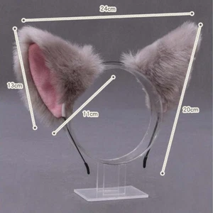 Fox Cat Ears Headband Hair Hoop Furry Costume Party Fancy Cosplay Accessories - Picture 1 of 24
