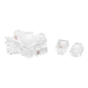 lot de 10 Connecteurs rj11 mâle transparent 6P2C - Imagen 1 de 1
