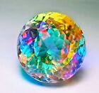 Certified 112.25 Ct Natural Round Cut Rainbow Color Mystic Quartz Loose Gemstone