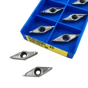 10PCS For Aluminum VCGT110302-AK N01 VCGT332-AK N01 CNC Carbide Turning Insert - Picture 1 of 5