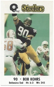 1982 Pittsburgh Steelers Police Bob Kohrs RC #90 Kiwanis Club Coca-Cola - Picture 1 of 2