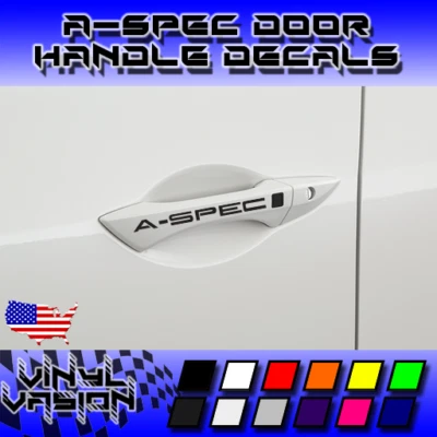 4x Door Handle Decal Sticker for A-SPEC TSX TL TLX RL MDX RDX Acura Foto 1 de 3