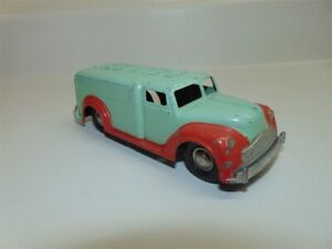 Vintage Renwal Die Cast Groceries Delivery Truck-Teal/Coral-tin chassis-USA