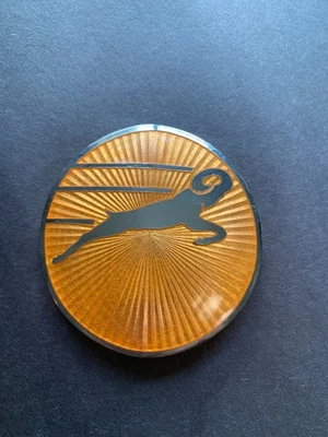 1938 DODGE CRANK HOLE COVER   emblem N.O.S. - Image 1 of 3