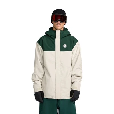 Volcom Buckthreeeighty Men's Winter Jacket, Stone, X-Small - Image 1 of 2