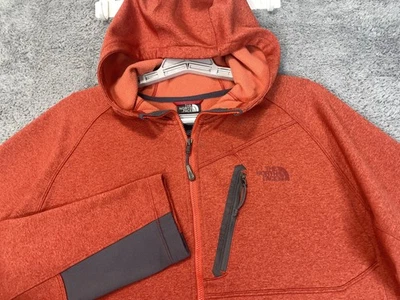 Chaqueta The North Face Para Hombre Grande Naranja Brezo Cremallera Completa Con Capucha Bolsillos Polares Foto 1 de 4
