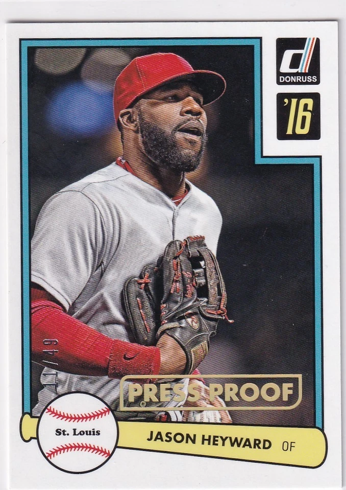 JASON HEYWARD/49 DONRUSS 1982 DISEÑO PRUEBA DE PRENSA CARDENALES #D82-35 2016 PANINI Foto 1 de 1