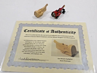 PROTOTIPO DE RESINA HOTWHEELS DÉCADA DE 1990 DOGFIGHTER LUIS MONTESDEOCA CON CERTIFICADO DE AUTENTICIDAD ¡RARO! Foto 1 de 4