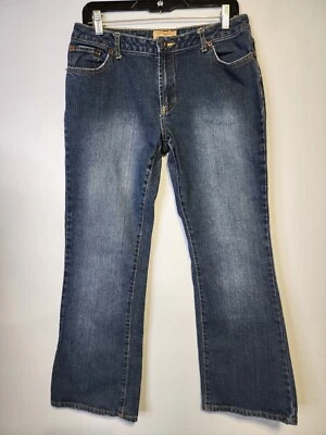 Pantalones de mezclilla Steve & Barry's para mujer talla 10S cortos azules 5 bolsillos corte boot Foto 1 de 4