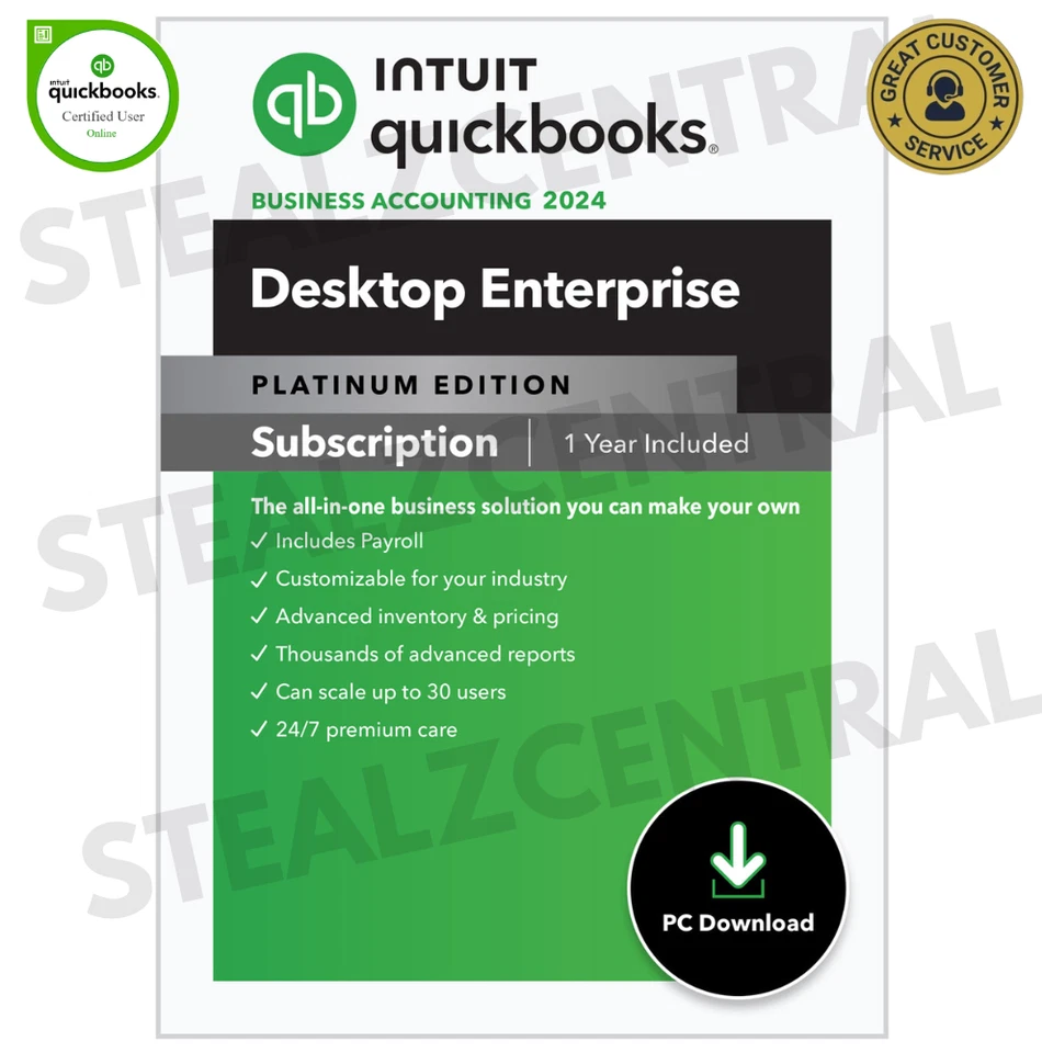 USB QuickBooks Enterprise Accountant Edition 2024 3+ USERS Fast Shipping! - Image 1 of 1