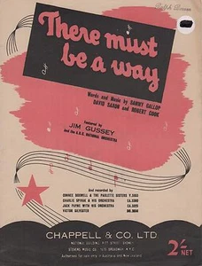 VINTAGE 1945 THERE MUST BE A WAY SHEET MUSIC, CONNEE BOSWELL & PAULETTE SISTERS - Picture 1 of 3