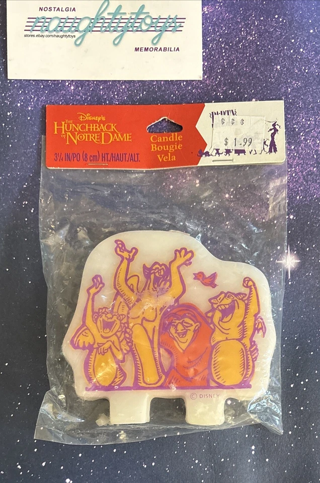 Disney's The Hunchback of Notre Dame Candle Birthday Party Vintage Hallmark