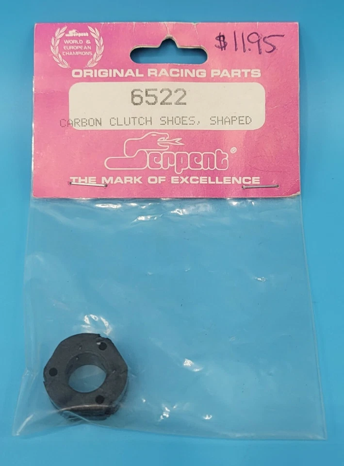 Vintage Serpent 6522 Shaped Carbon Clutch Shoes RC Nitro Race Car Part  - Image 1 of 1