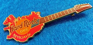 REYKJAVIK ROT FC PARRY EMAILLE ISLAND INSEL KARTE GITARRE Hard Rock Cafe PIN - Bild 1 von 1