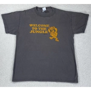 Camiseta gris Welcome To The Jungle Delta Magnum Weight para hombre talla mediana - Imagen 1 de 10