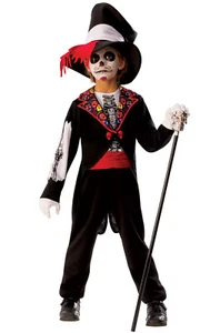 Day of the Dead Skeleton Boy Child Costume - Picture 1 of 1