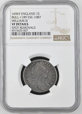 England - 1698 William III - Shilling - NGC VF30 - LOOKS BETTER - Image 1 of 4