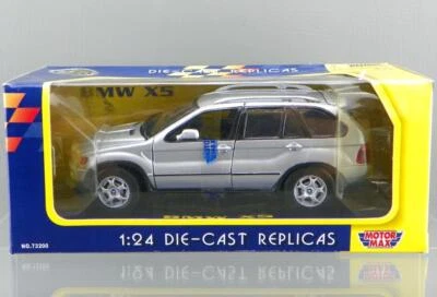 Motor Max 1999 No.73200 Diecast Replicas 1/24 Scale Silver BMW X5 Model Car New - Image 1 of 4