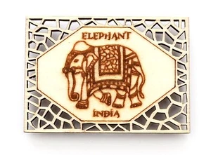 Wooden Fridge Magnet Elephant For Gifts Souvenir and Other Occasion - Picture 1 of 2