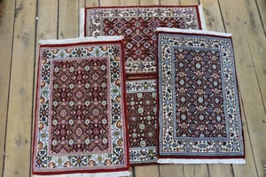 4 x Handgeknüpfter Orientteppich Moud   Auto Fußmatten( 60 X 40 CM)   Neu Top - Bild 1 von 4