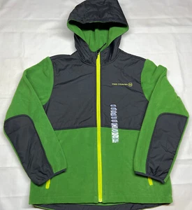 NWT Free Country John Deer Green And Gray Zip Hooded Fleece Jacket Youth 10/12 - Picture 1 of 7