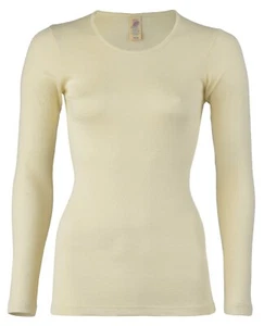 Engel natur Damen Hemd langarm  100 % Wolle Merino  natur Unterhemd neu 42 44 L - Bild 1 von 5