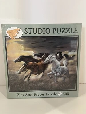 Bits and Pieces Puzzle Ruane Manning Wild Horses 500 Piece NEW Running Stallions - Image 1 of 2