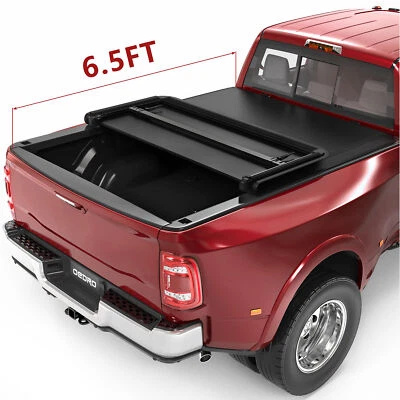 OEDRO 6.5FT Tri-Fold Tonneau Cover Bed For 2002-2026 Dodge Ram 1500 2500 3500 Foto 1 de 4