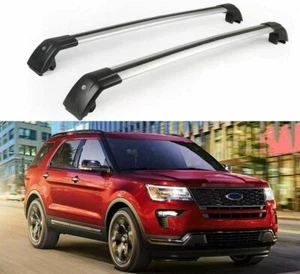 2Pcs Lockable Roof Rail Rack Cross Bar Crossbar Fits for Ford Explorer 2020-2023 - Bild 1 von 9