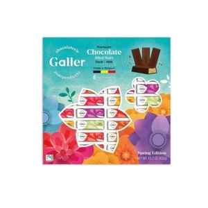 Galler Premium Belgium Chocolate Filled Bars Dark Milk Spring-Edition 15.2 Ounce - Picture 1 of 12
