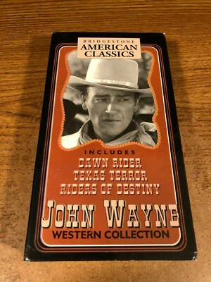 John Wayne Western Collection  VHS VCR Video Tape Used Dawn Rider Texas Terror - Image 1 of 4