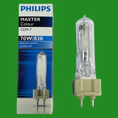 70W Philips HID G12  Master Colour CDM-T 70W/830 Ceramic Metal Halide Light Bulb - Image 1 of 4