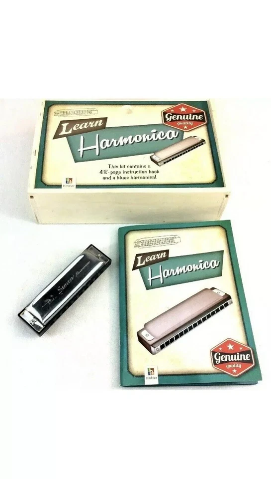 Hinkler Learn The Harmonica Set 48 Page Book and C Swan Harmonica - Image 1 of 1