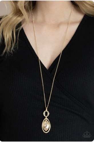 VETEMENTS Paparazzi: Collana Oro Glamorously Glamourly Glagging Nuova con Etichette