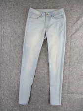 H&M Divided Jeans Womens 8 Blue Denim Skinny Mid Rise Outdoors Light Wash 26x30