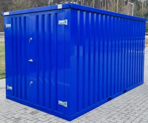 Baucontainer THW Blau RAL5002 Gerätelager Geräteschuppen Lager Box Container - Bild 1 von 6