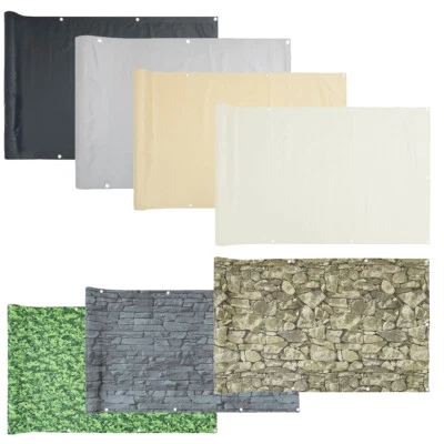 Balkonsichtschutz PVC Plane Zaunblende Balkonbespannung Balkonverkleidung Sonnen - Bild 1 von 4