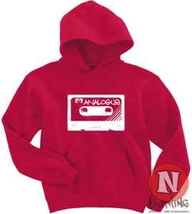 Tape cassette Hoodie kids Adults Hoody top analogue old school retro audio - Picture 1 of 11
