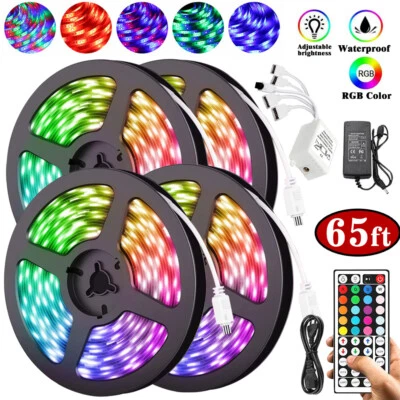 Waterproof Flexible 3528 RGB LED Strip Light IR Remote+Controller+Power Adapter - Image 1 of 4