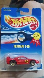Hot Wheels Blue Card Ferrari F40 Gold Medal Speed #69 Red
