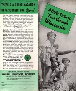 State of Wisconsin Urlaubsorte 1956 Prospekt tolle Schwarzweiß Fotos - Bild 1 von 3