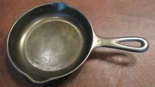 VINTAGE #3 UNMARKED 6 1/2" CAST IRON SKILLET  DOUBLE SPOUT Recently seasoned