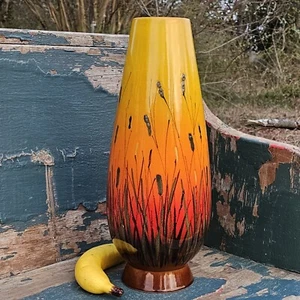 Vintage Bitossi Eames Bolo Cattails Relief 70er italienische Steinzeug Keramik Vase - Bild 1 von 22