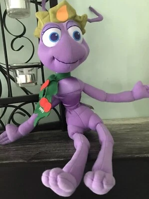 "De colección 1998 Disney Pixar Princesa Atta 17"" Peluche Ant Bugs Life! Bufanda de Navidad Foto 1 de 4