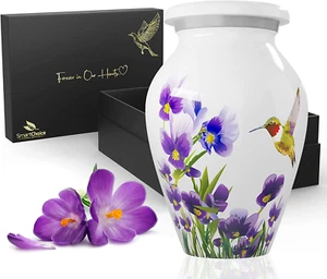 Urna de cremación artesanal para colibrí para adultos urna de entierro grande para cenizas humanas - Imagen 1 de 8