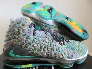 NIKE LEBRON XVII 17 LJFF "I PROMISE" GREEN SLATE-BLACK SZ 17 [CD5052-300] - Picture 1 of 5